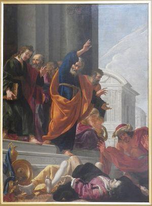 Un des « Mays »: La mort de Saphire et Ananias / Wikipedia