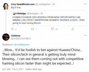 Yes, Huawei Is Getting into Mining – But Not Bitcoin Mining 102