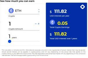 blockfi intérets 1 ETH 1 an