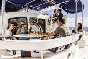 Family Enjoying Moana Cancun Catamaran excursion