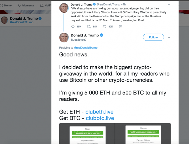 “The Biggest Crypto-Giveaway” By… “Donald Trump”