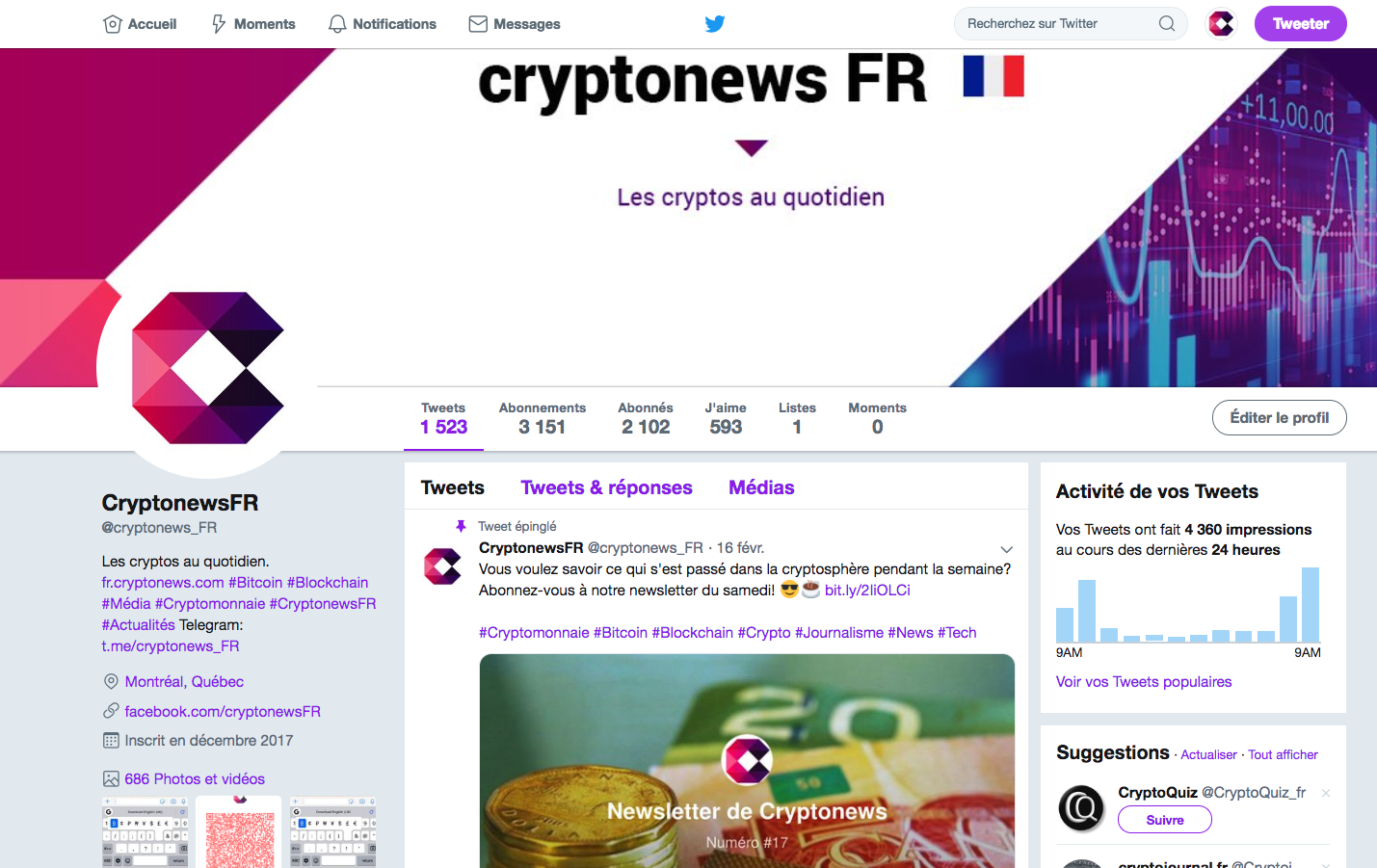 Cryptonews a testé le pourboire en Bitcoin sur Twitter 0001