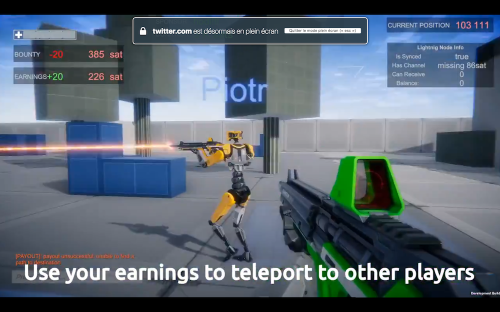 Un jeu de tir à la première personne (FPS) permet aux joueurs de gagner du Bitcoin 0001
