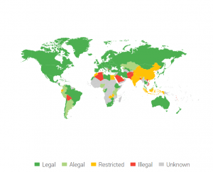 which country bitcoin is illegal