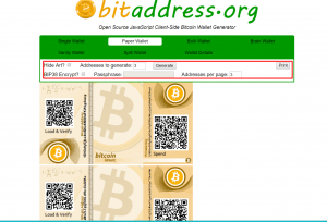 generating bitcoin paper wallet