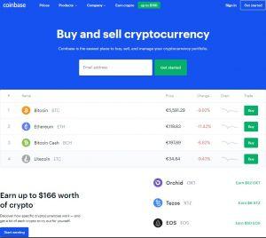 Coinbase cryptocurrency exchange