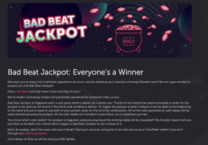 coinpoker bad beat jackpot