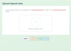 upload deposit data