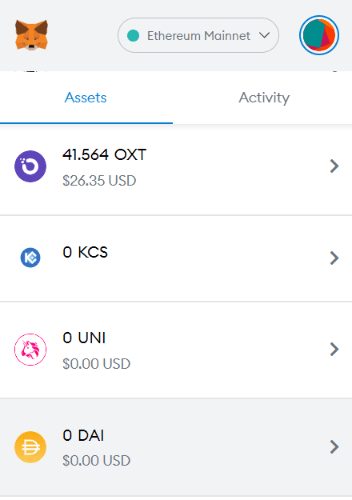 how to deposit erc20 token metamask