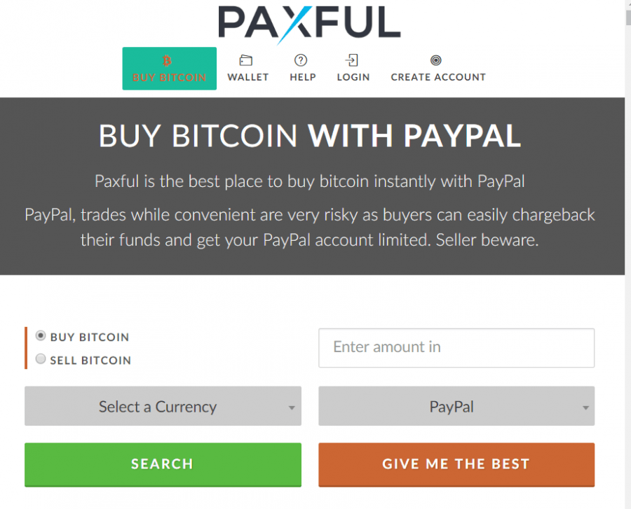 buy bitcoin paypal paxful