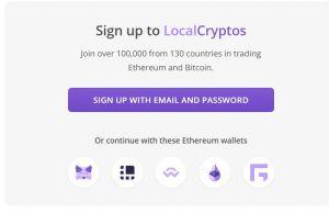 LocalCryptos sign up