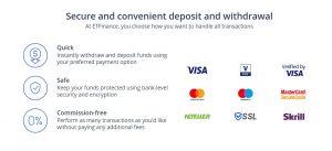 ETFinance review deposits and withdrawals