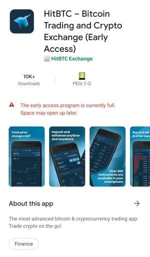 HitBTC mobile app