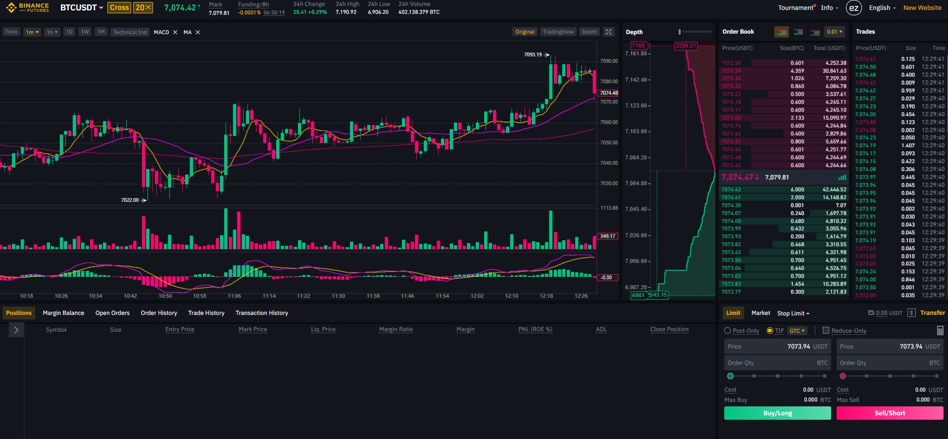 binance screen