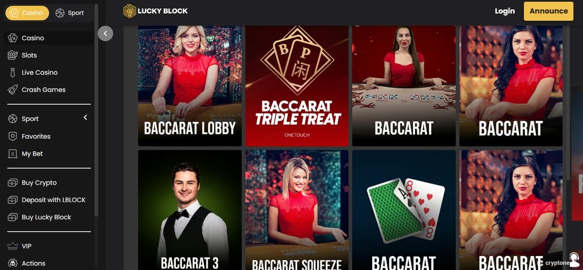 Lucky Block casino website