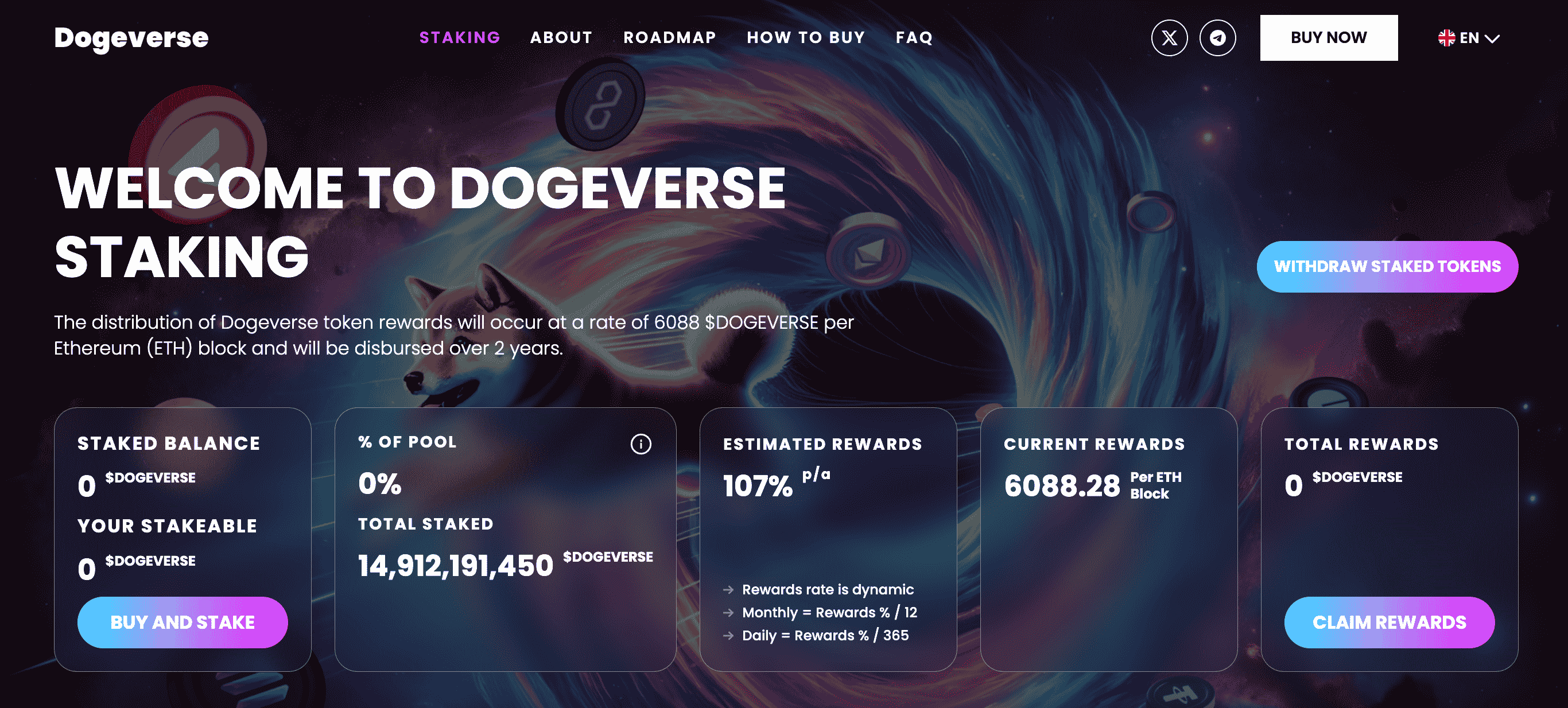 Dogeverse staking