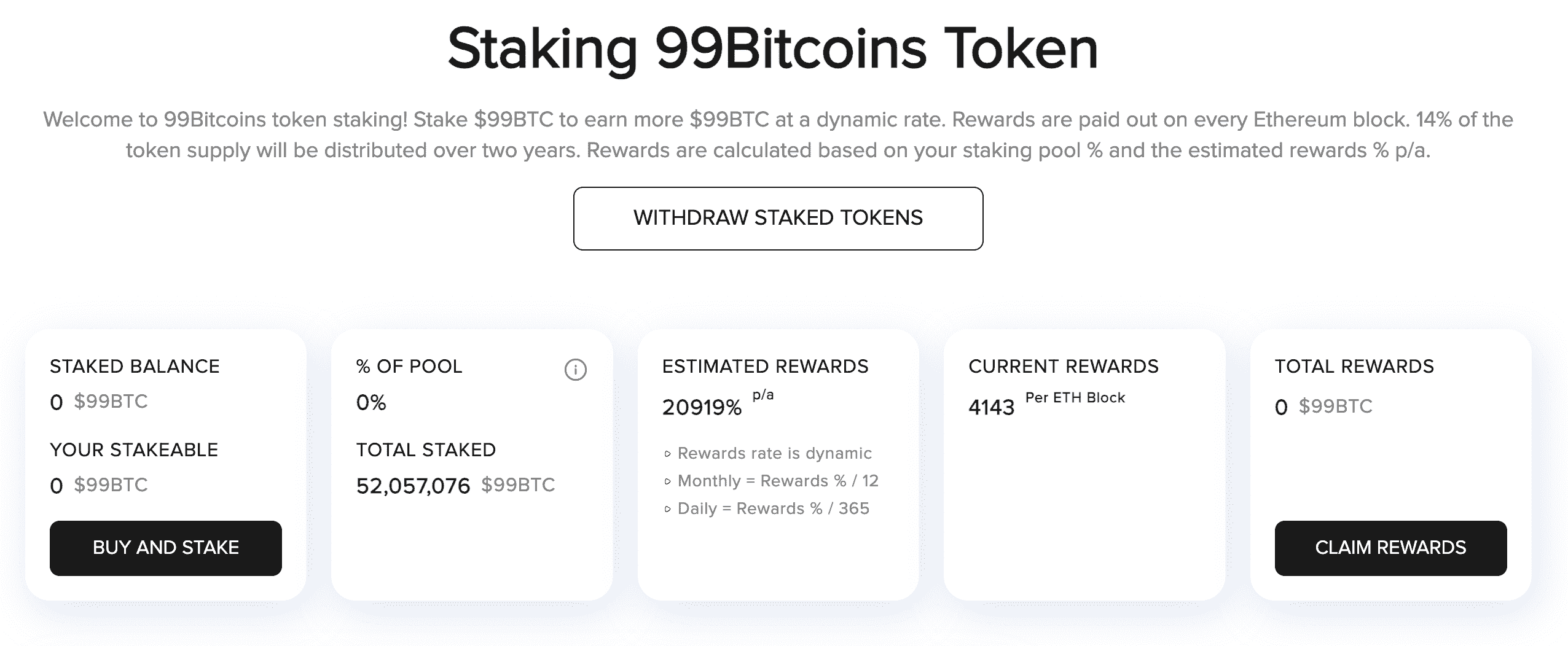 99Bitcoins staking