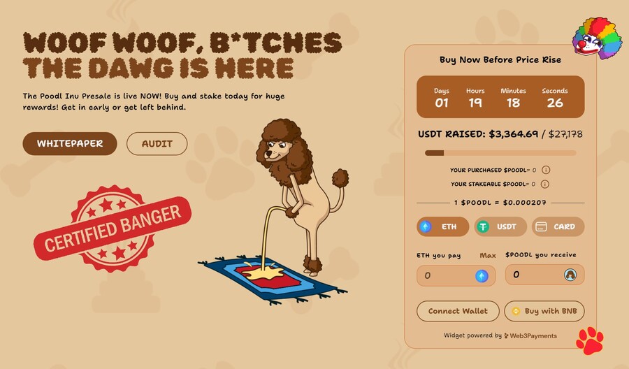 Poodl Inu token presale