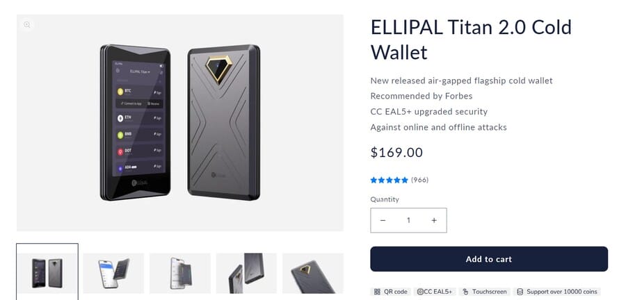 ellipal titan cold wallet