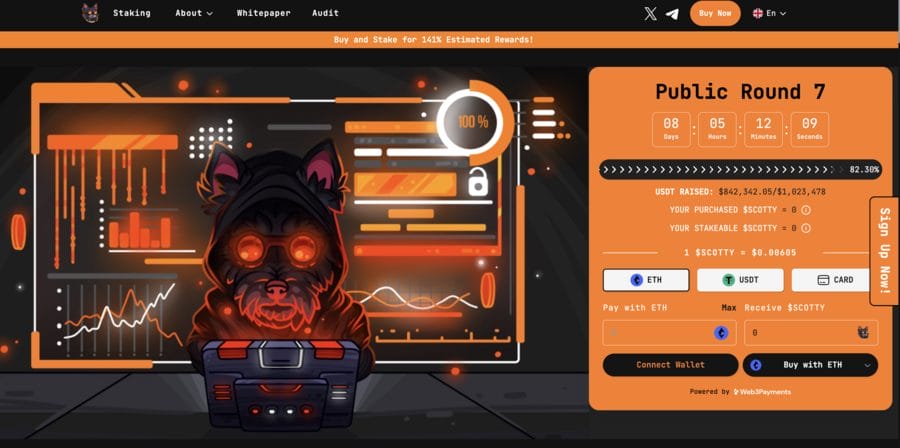 Scotty the AI presale page