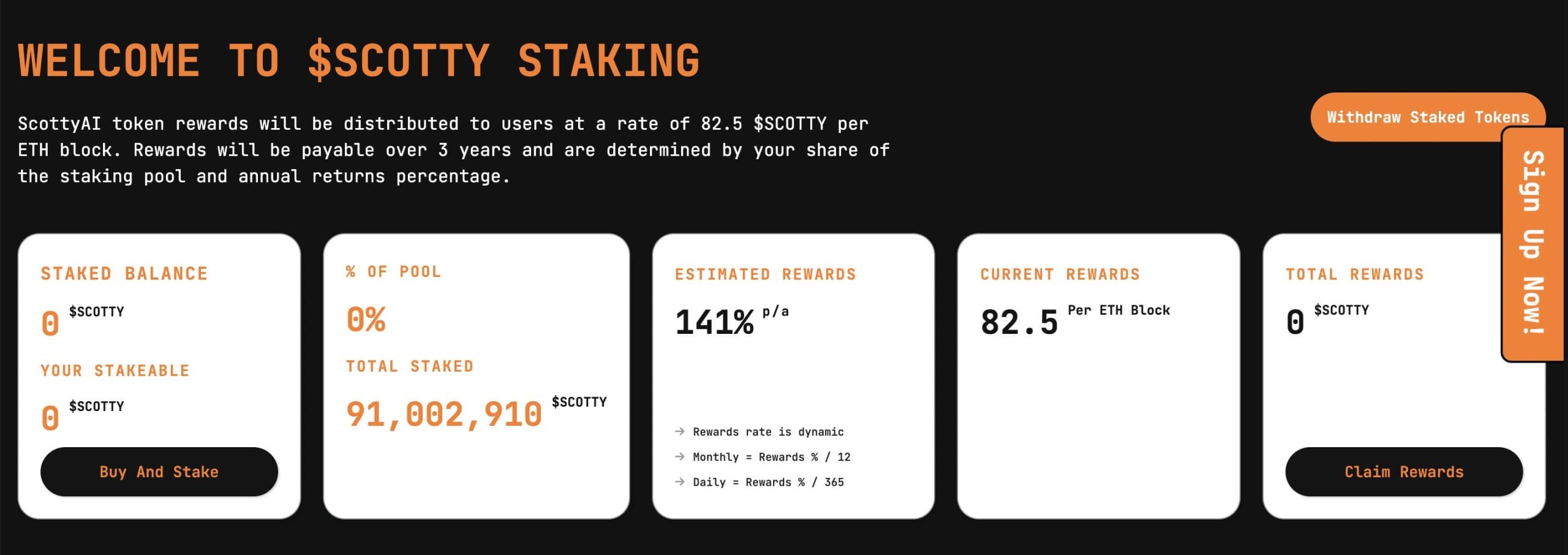 Scotty the AI staking