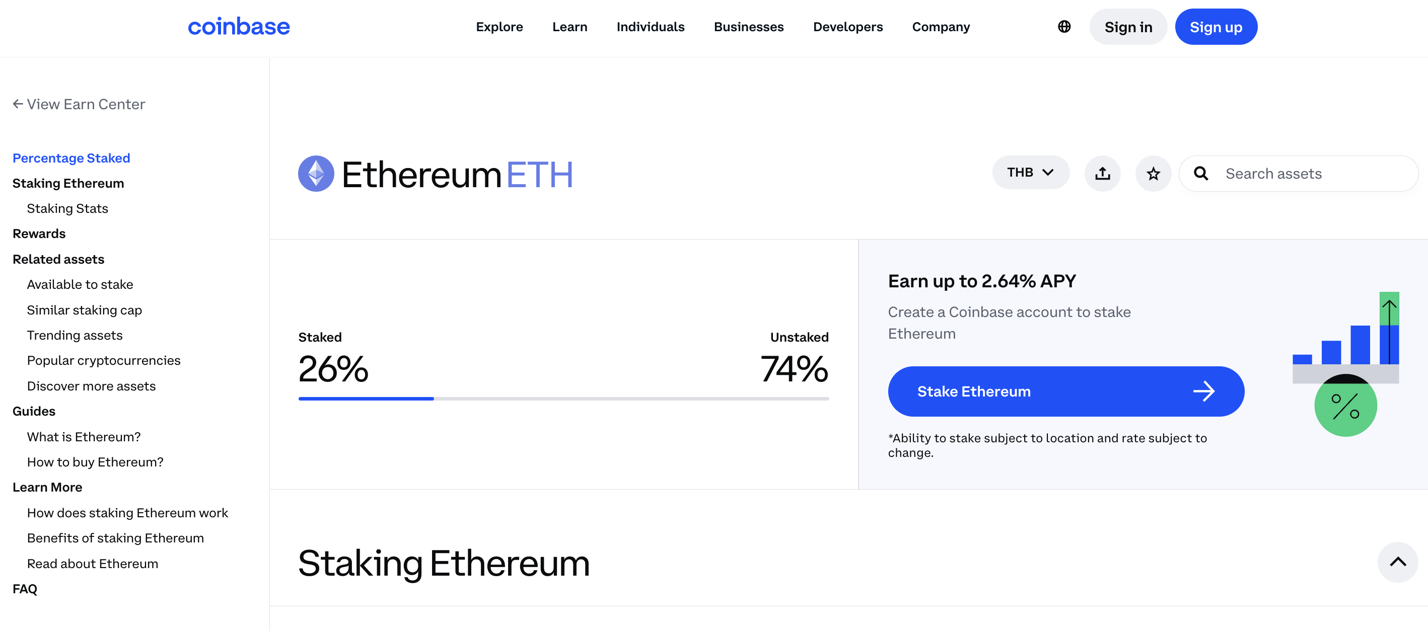 Coinbase Ethereum staking