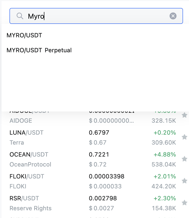 Buy Mryo Coin on MEXC