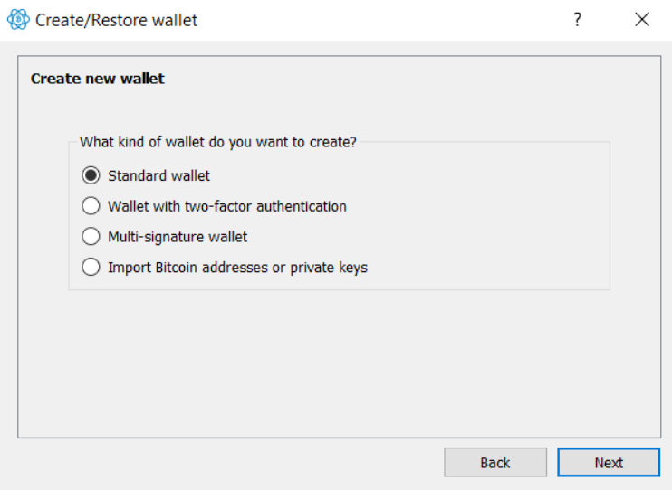 electrum create bitcoin wallet