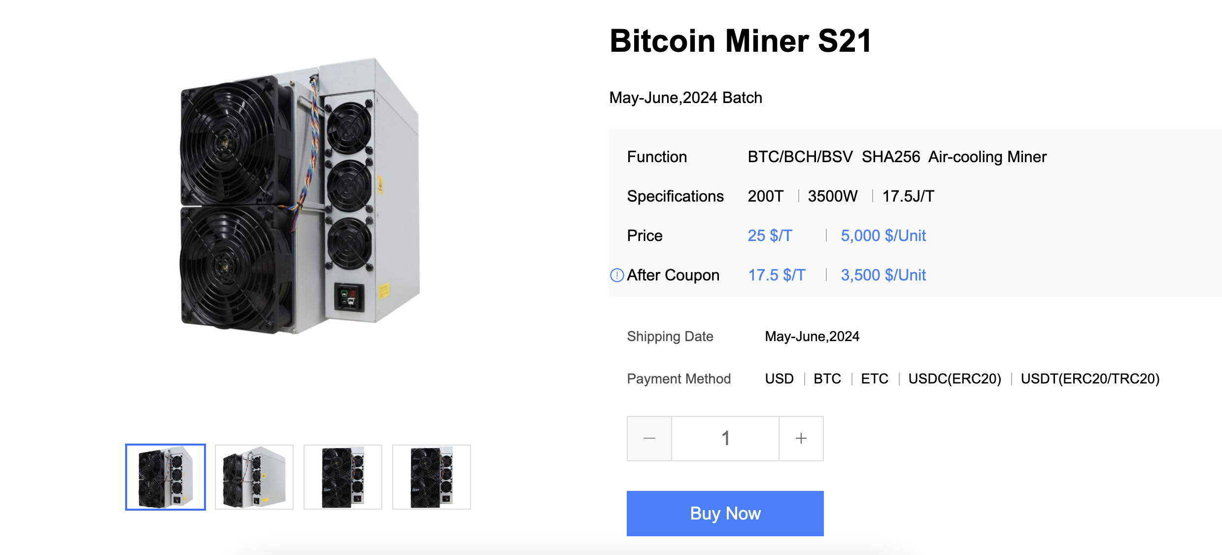 Bitcoin Miner S21 review 