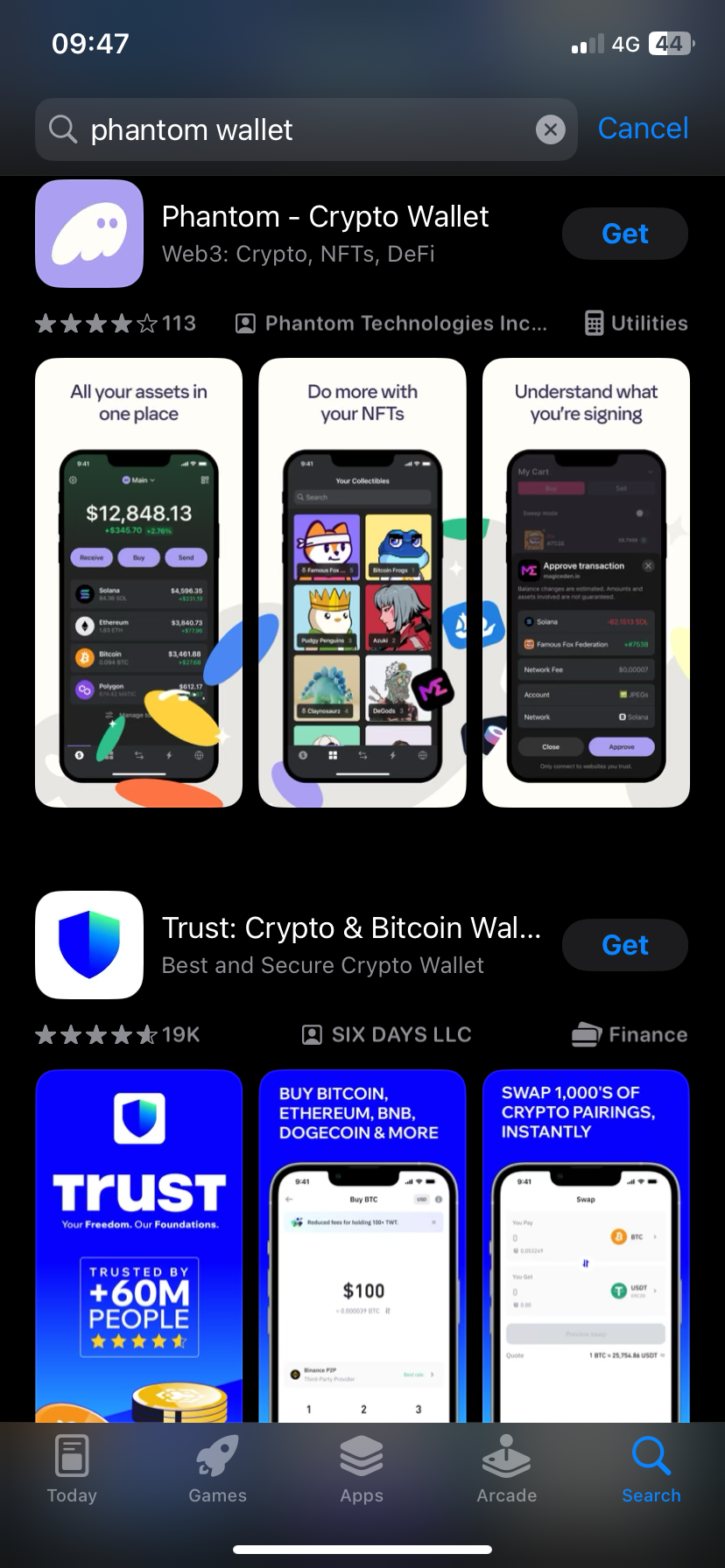 app store with phantom wallet