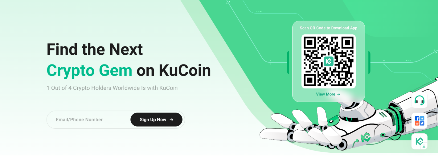 Kucoin crypto exchange homepage