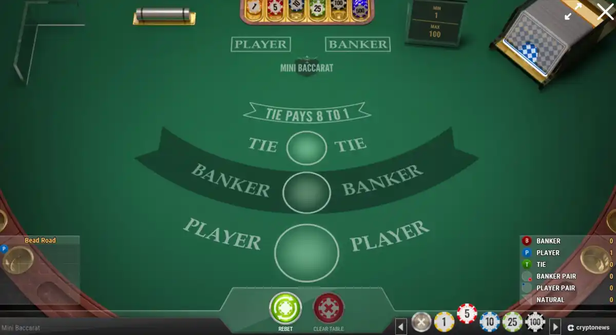 how to play baccarat mini baccarat table