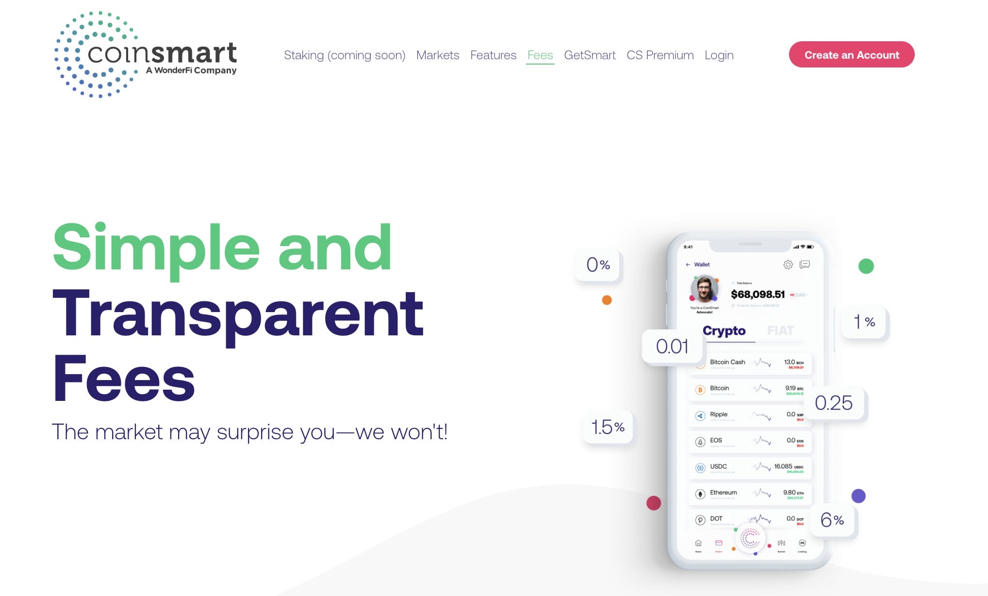 CoinSmart homepage