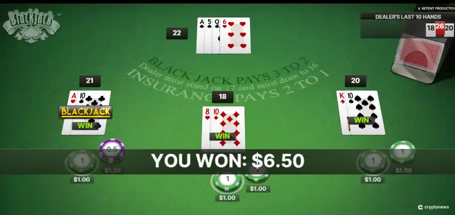 blackjack odds explained an image of a blackjack online casino table