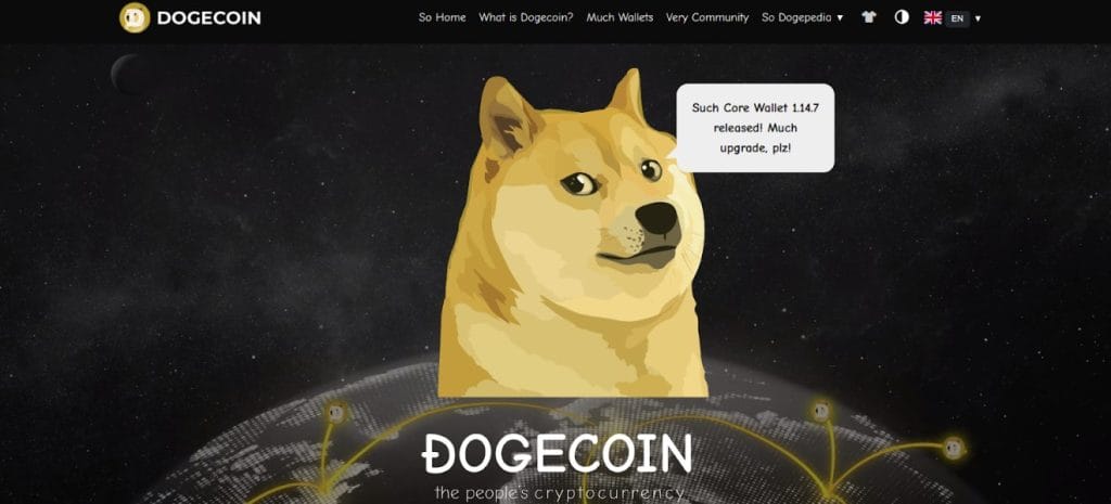 dogecoin homepage