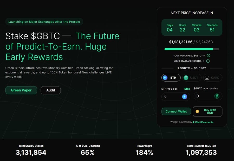 green bitcoin token presale