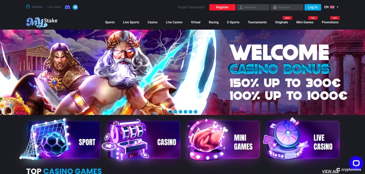 MyStake casino - best Non-UK casinos