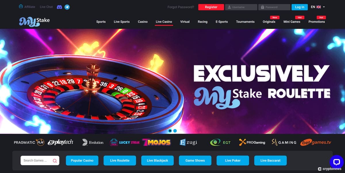MyStake Casino - best non-UK casinos