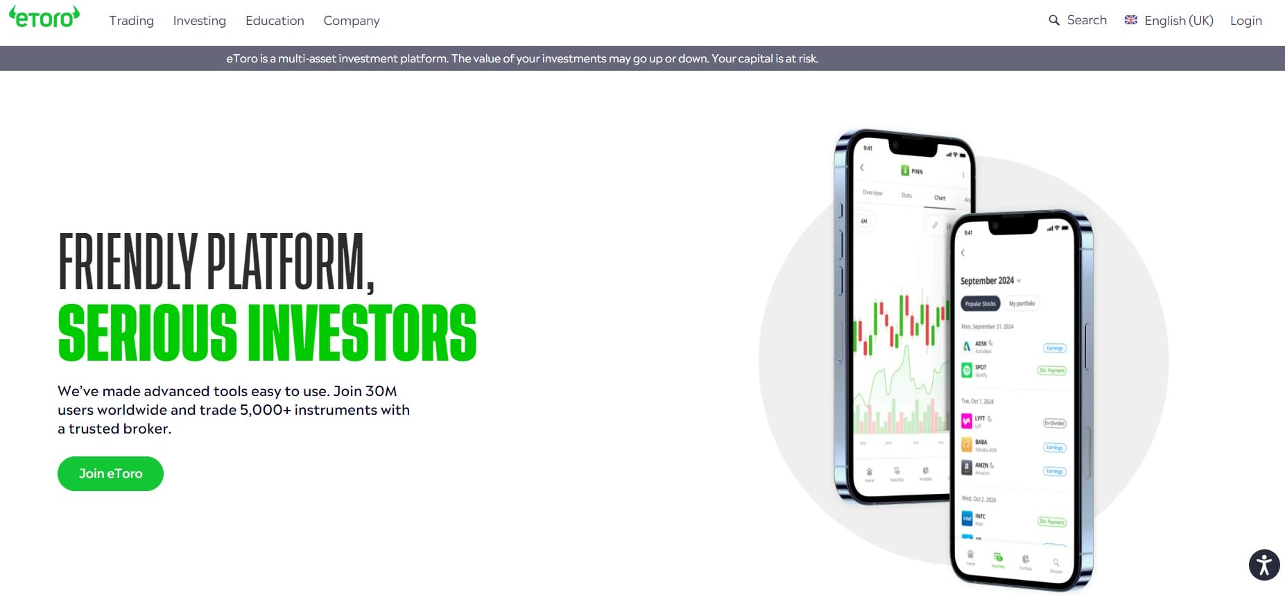 eToro how to buy page
