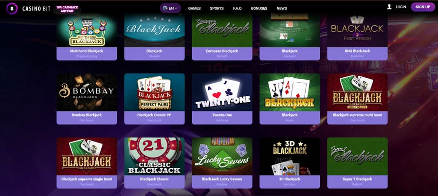 The variety of virtual blackjack games at Casinobit.io makes for a fantastic starting point for players new to this casino classic.