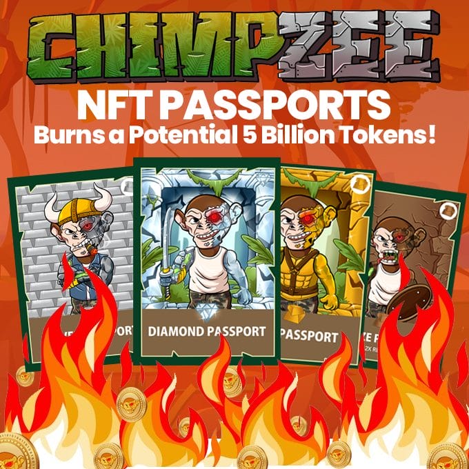 5 Billion CHMPZ Tokens Already Burnt, But 5 Billion More May Burn With Chimpzee NFT Passports 5 Billion CHMPZ Tokens Already Burnt, But 5 Billion More May Burn With Chimpzee NFT Passports