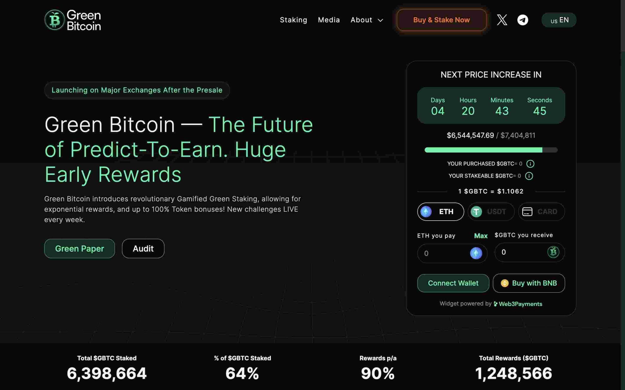 Green Bitcoin Homepage