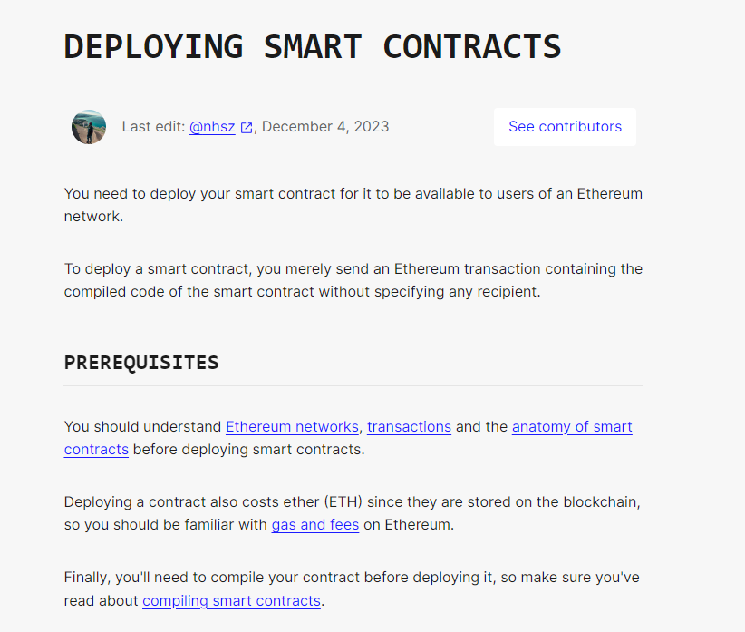 How to deploy smart contracts