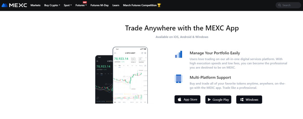 mexc mobile app