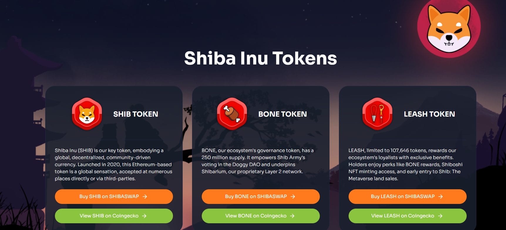 Shiba Inu site