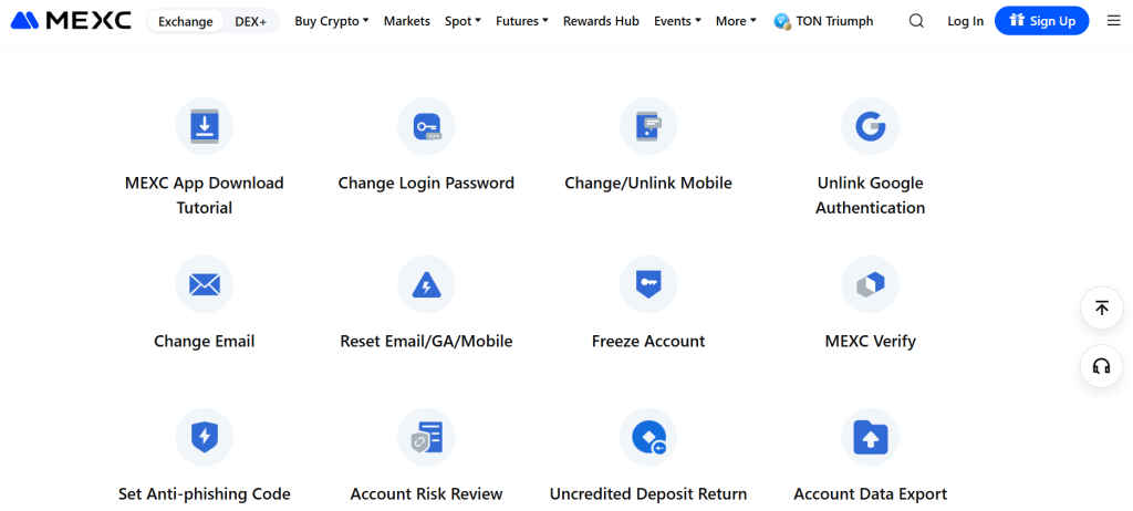 mexc customer support