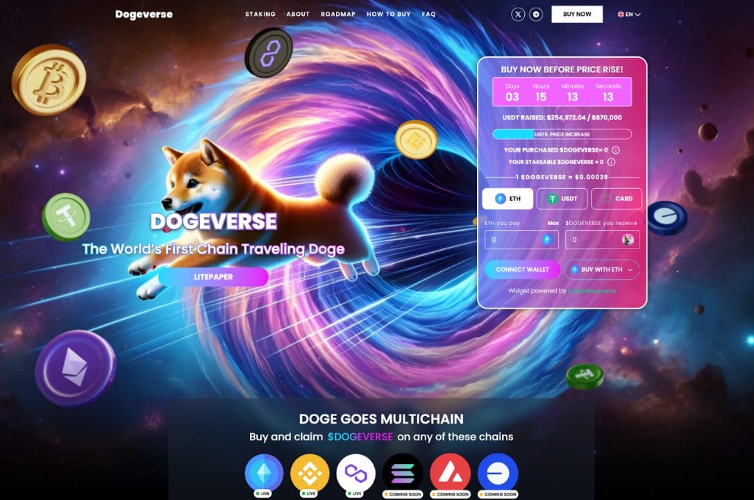 New Crypto Presale Dogeverse Raises $250,000 in Minutes, Will This Multi-Chain Meme Coin Explode?