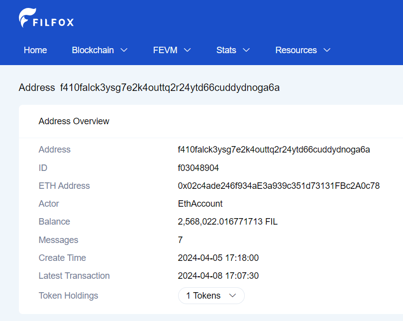 Address holding the tokens from the staking platform. 