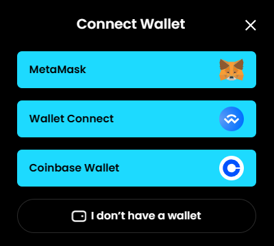 Interface for connecting wallet and purchasing presale Dogeverse tokens