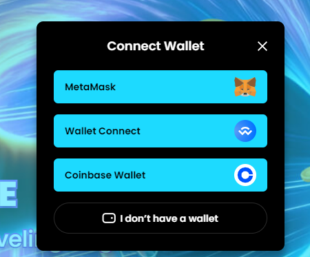Conntect wallet on Dogverse 